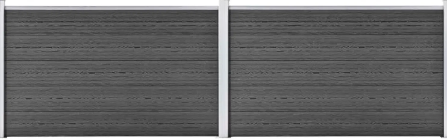 Aitapaneelisarja, puu-muovikomposiitti, 353x105 cm, musta