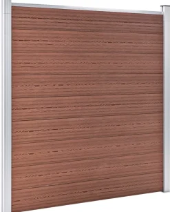 Aitasarja 3 paneelia + 1 vinopaneeli puukomposiitti 619x186cm ruskea