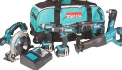 Akkukonesarja Makita LXT DLX6038T Combokit 6 konetta 18V 3x5,0 Ah akuilla