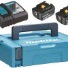 Akkupaketti Makita LXT 18V PowerPack 2x6,0 Ah ja DC18RC + Makpac