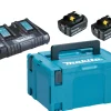Akkupaketti Makita LXT 18V PowerPack 2x5,0 Ah ja DC18RD + Makpac