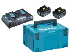 Akkupaketti Makita LXT 18V PowerPack 2x5,0 Ah ja DC18RD + Makpac