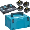 Akkupaketti Makita LXT 18V PowerPack 4x5,0 Ah ja DC18RD + Makpac