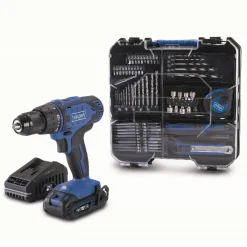 Akkuporakone Scheppach C-DTB74/1-X 20V akulla + 74-os. tarvikesetti