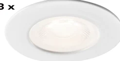 Alasvalo Airam Fio fix, IP44, 6W/930 540lm,himmennettävä, 3kpl, eri vaihtoehtoja