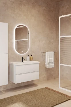 Allaskaappi altaalla Hietakari Luna L16, 590x380x500 mm, valkoinen keraaminen allas, eri värejä