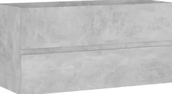 Allaskaappi, betoninharmaa, 90x38,5x45 cm, lastulevy