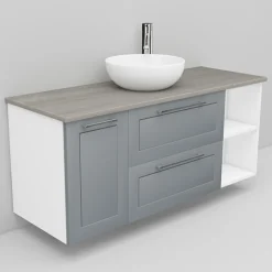 Allaskaappi ja Coast-allas Noro Flexline 165 1200 mm marmoritaso eri värejä