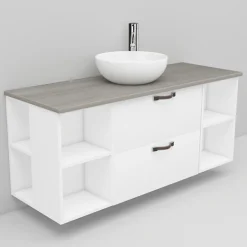 Allaskaappi ja Coast-allas Noro Flexline 181.1 1200 mm marmoritaso valkoinen
