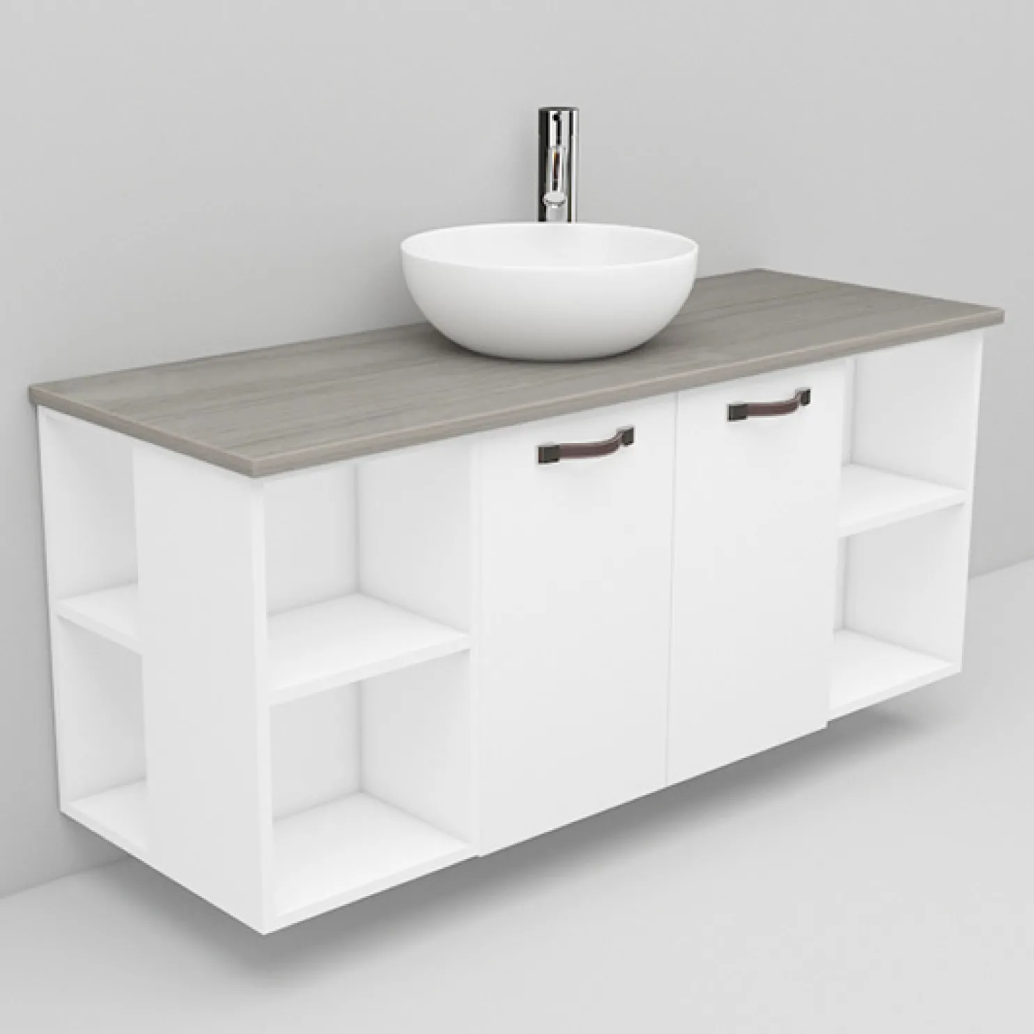 Allaskaappi ja Coast-allas Noro Flexline 149.1 1200 mm marmoritaso valkoinen