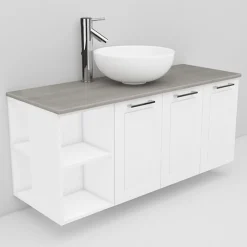 Allaskaappi ja Coast-allas Noro Flexline 141 1200 mm marmoritaso eri värejä