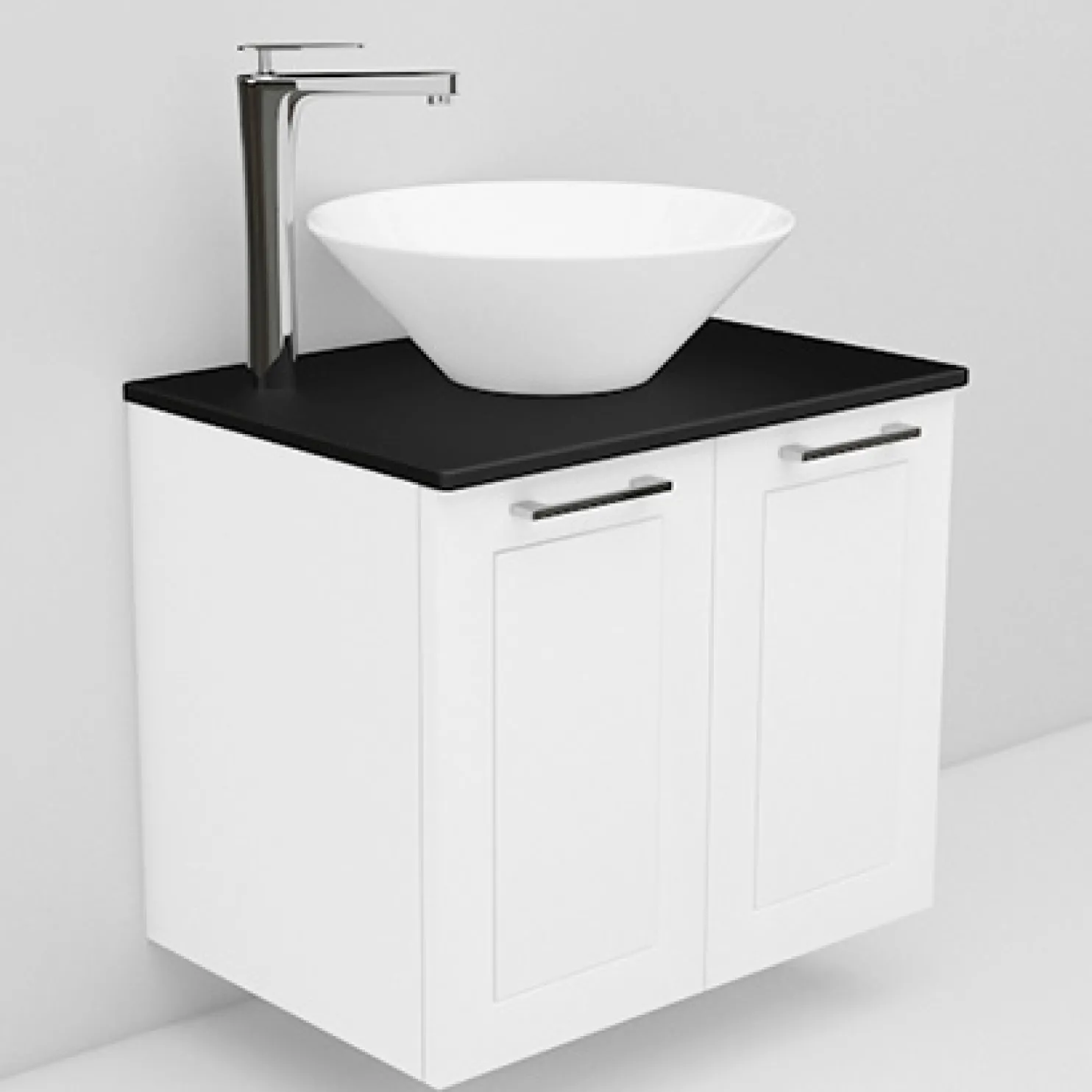 Allaskaappi ja Loop-allas Noro Flexline 6 600 mm musta taso eri värejä
