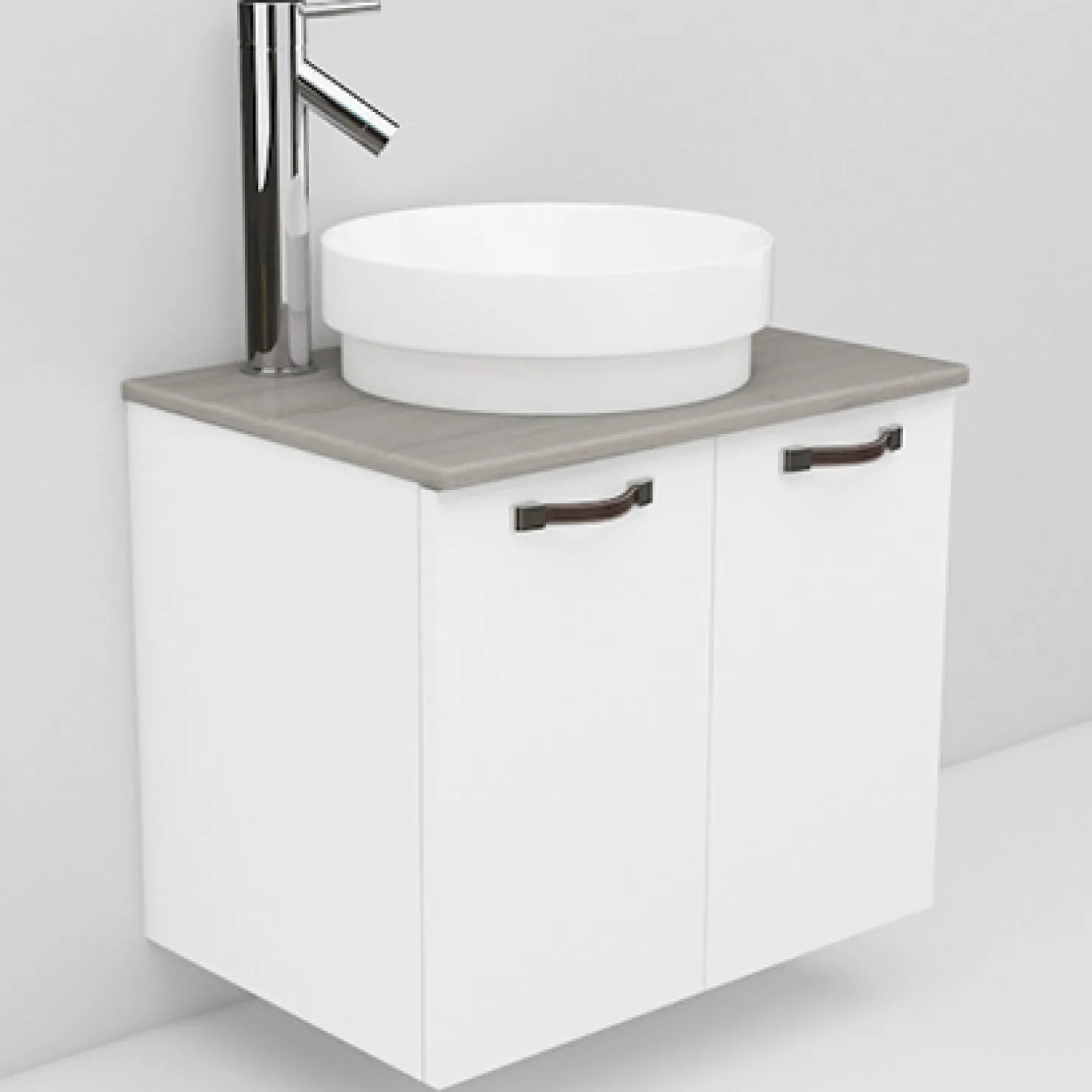 Allaskaappi ja Peak-allas Noro Flexline 4.1 600 mm marmoritaso valkoinen