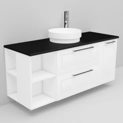 Allaskaappi ja Peak-allas Noro Flexline 175 1200 mm musta taso eri värejä