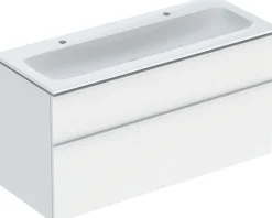 Allaskaappi kaksoisaltaalla Geberit iCon, 630x1200mm, allaskytkennällä, mattavalkoinen