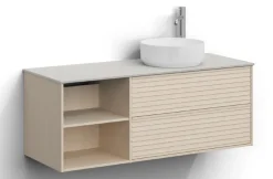 Allaskaappi malja-altaalla Svedbergs Epos, 120x45cm, oikea, 2+0 ltk, push-open, eri vaihtoehtoja
