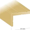 Askelkulmalista Lundbergs Standard 25mm messinki, eri pituuksia