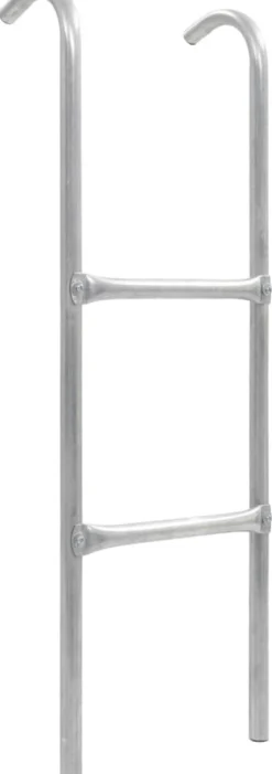 2-askelmaiset trampoliinin tikkaat, teräs, hopea, 102,6 cm