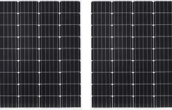 Aurinkopaneelit 2kpl, 100 W, yksikiteinen alumiini ja turvalasi