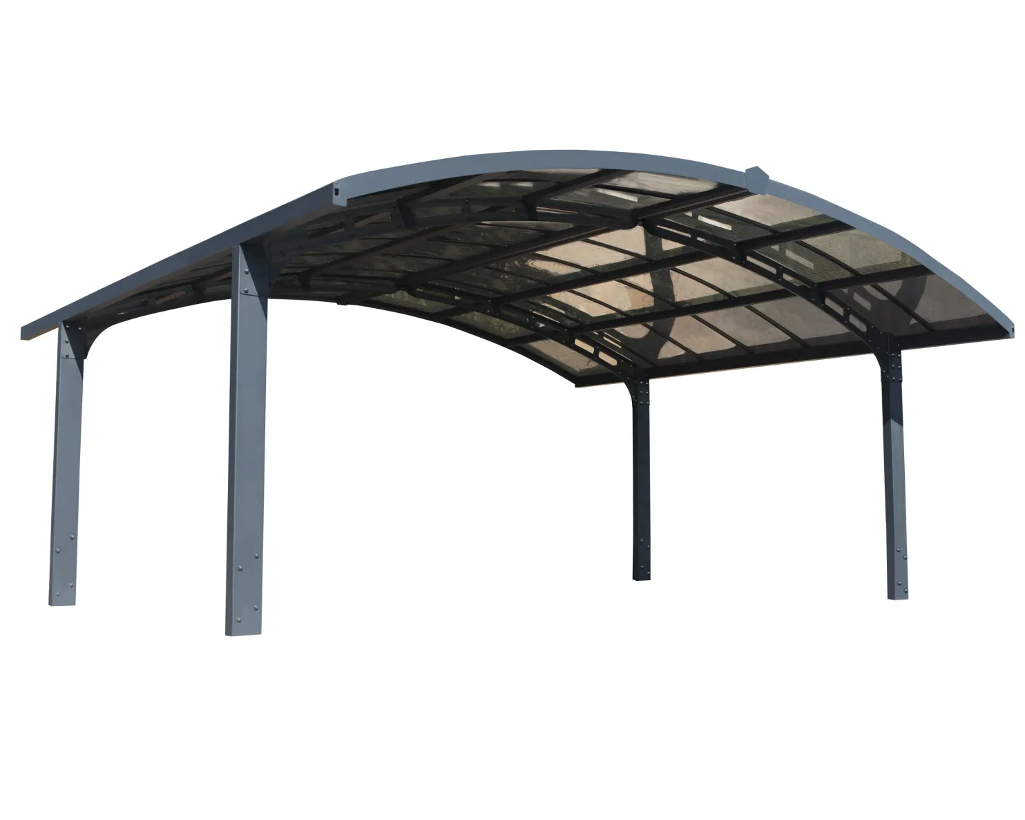 Autokatos Palram-Canopia Arizona Breeze Wings&Arch, 26.9m², kahdelle autolle, tummanharmaa/harmaa