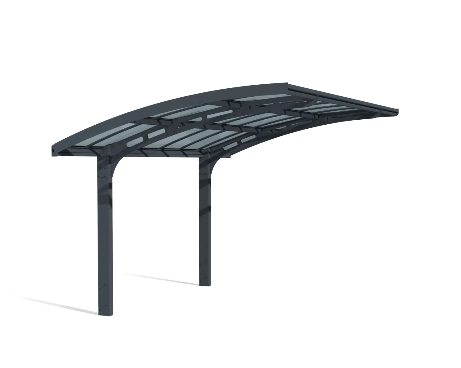 Autokatos Palram-Canopia Arizona Breeze, 13.8m², yhdelle autolle, tummanharmaa/harmaa