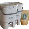 Bokashi keittiökompostori BioProffa Prego tuplapakkaus 19 l harmaa