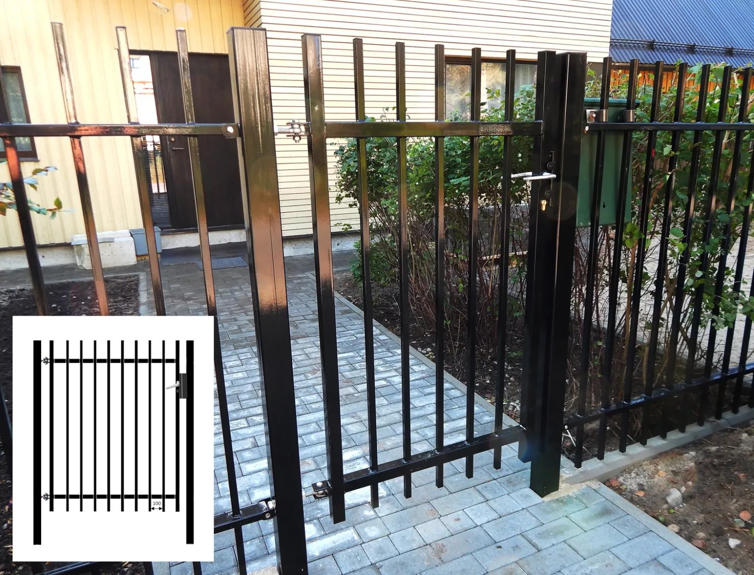 Elementtiaidan käyntiportti AB Polar 1400 x 1140 mm