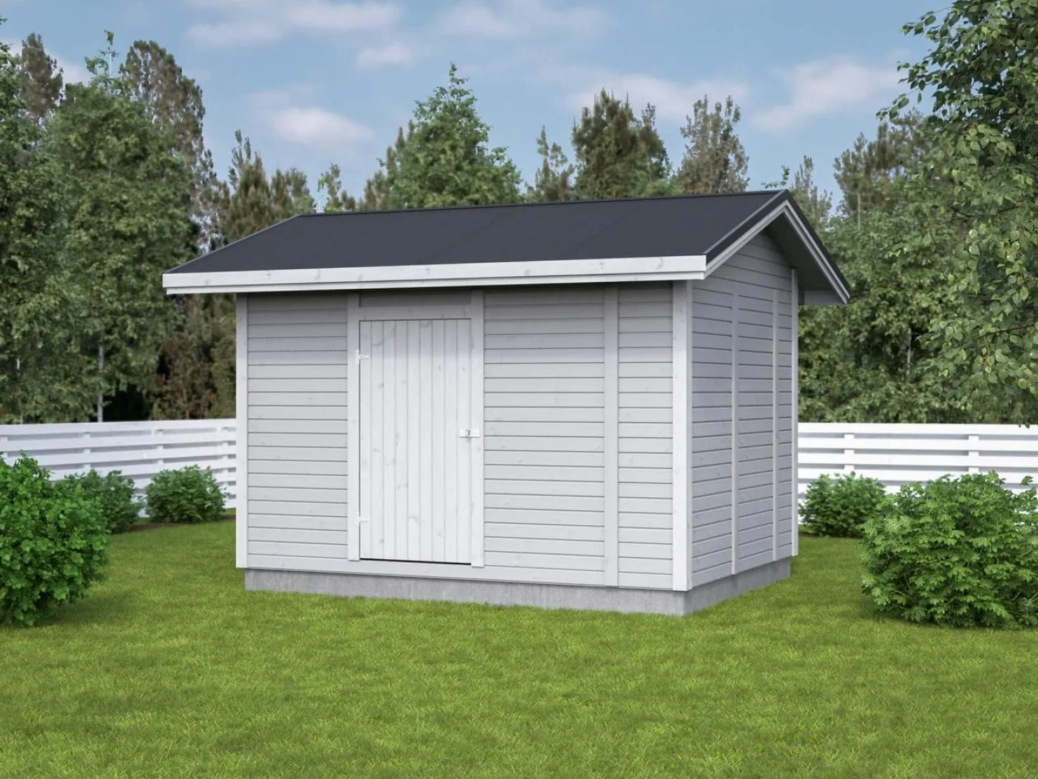 Elementtivarasto Timburg E7d 3540x2640 mm 9.35 m² puuvalmis