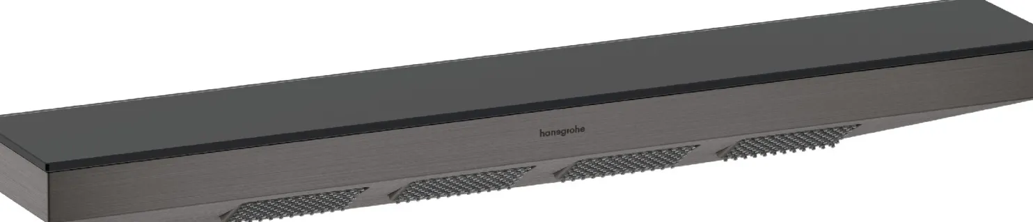 Hartiasuihku säilytyshyllyllä Hansgrohe Rainfinity 500 1jet PowderRain, harjattu musta kromi