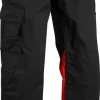 Huomiohousut Blåkläder 1564 Highvis musta/punainen