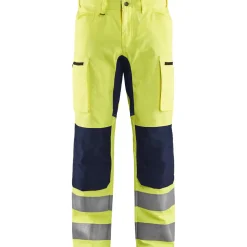 Huomiohousut Blåkläder 1585 Highvis Stretch huomiokeltainen/sininen