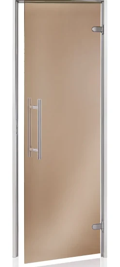 Höyrysaunan ovi Andres Glass Light Premium, alumiinikarmi, eri kokoja, eri värejä