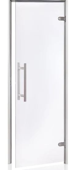 Höyrysaunan ovi Andres Glass Light Premium, alumiinikarmi, eri kokoja, eri värejä