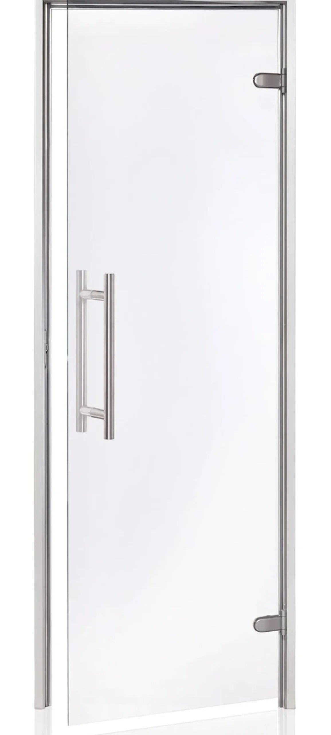 Höyrysaunan ovi Andres Glass Light Premium, alumiinikarmi, eri kokoja, eri värejä