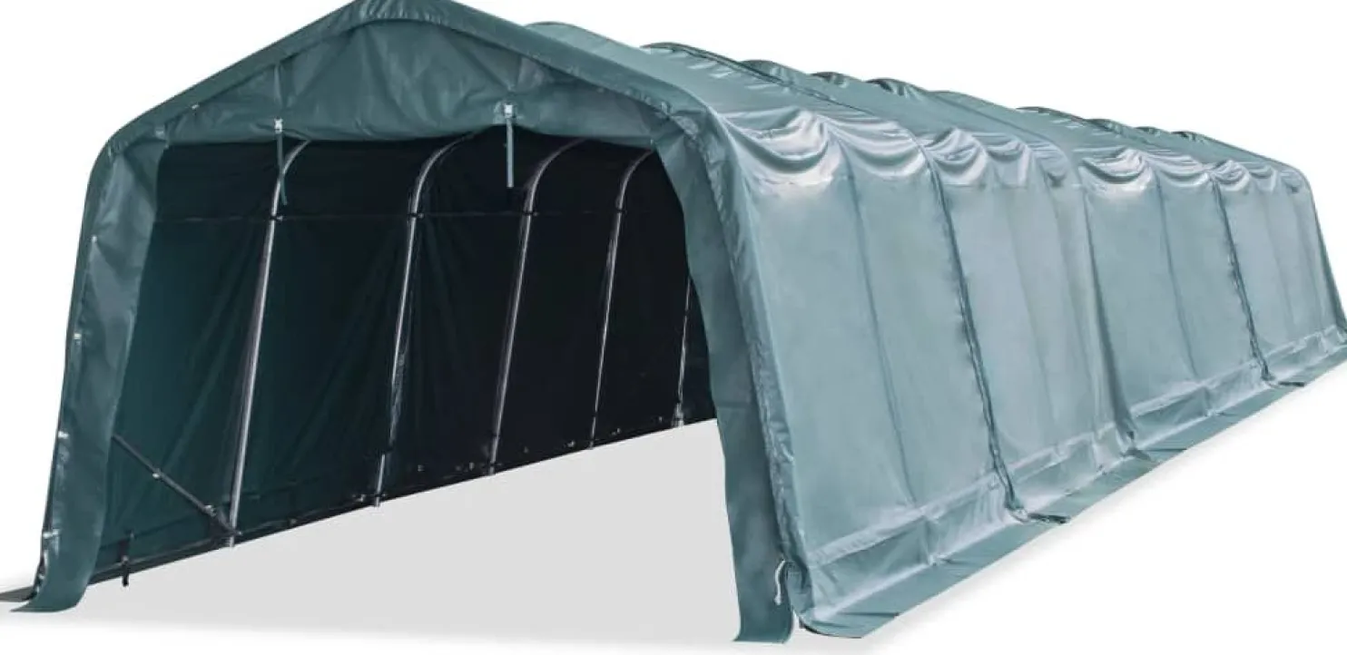 Irrotettava karjateltta PVC 550 g/m² 3,3x16 m tummanvihreä