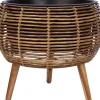 Istutuslaatikko Home4You WICKER 48x48xK43 cm, vaaleanruskea