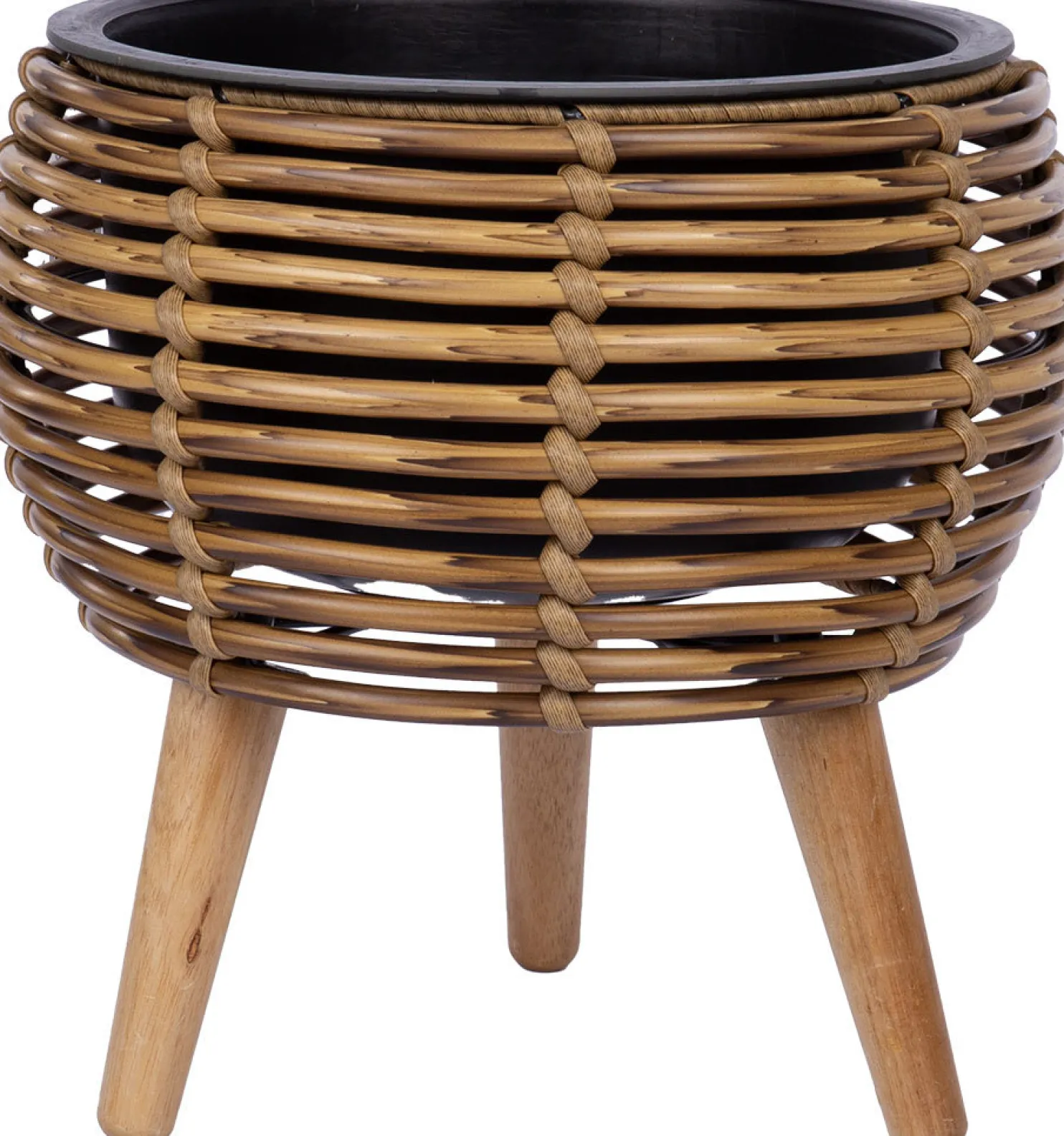 Istutuslaatikko Home4You WICKER 28x28xK28 cm, vaaleanruskea