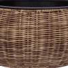 Istutuslaatikko Home4You WICKER Ø37xK19 cm, vaaleanruskea