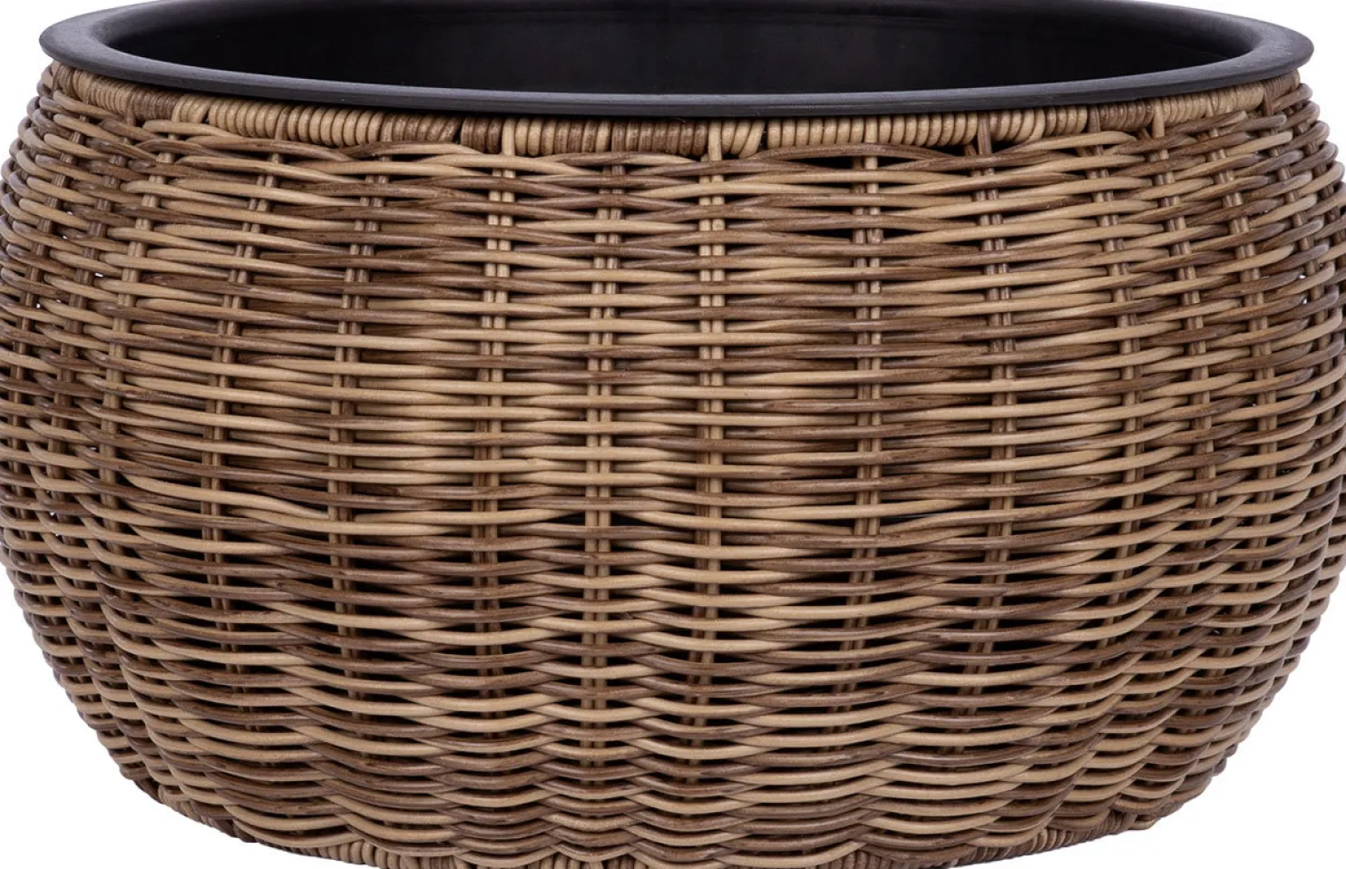 Istutuslaatikko Home4You WICKER Ø37xK19 cm, vaaleanruskea