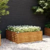 Istutuslaatikko 100x100x36 cm corten-teräs