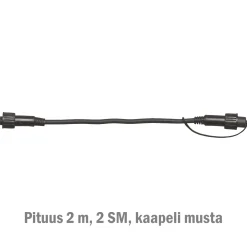 Jatkokaapeli System LED Extra musta 2 m