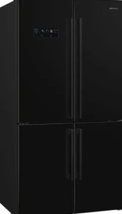 Jääkaappipakastin Smeg FQ60NDE French Door 91cm, 376/196 l, musta