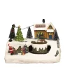 Joulukylä Nordic Winter Treehouse Town valoilla ja musiikilla paristokäyttöinen
