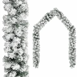 Jouluseppele lumihuurteella, vihreä, 10 m, PVC