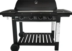 Kaasugrilli Dose Barbeque, 4 poltinta, puutaso, musta