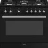 Kaasuliesi Smeg CX91GMBL, musta, 90cm
