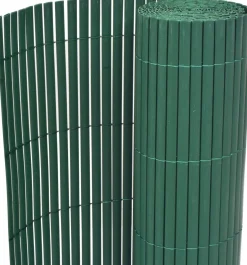 Kaksipuolinen puutarha-aita PVC 150x500cm vihreä
