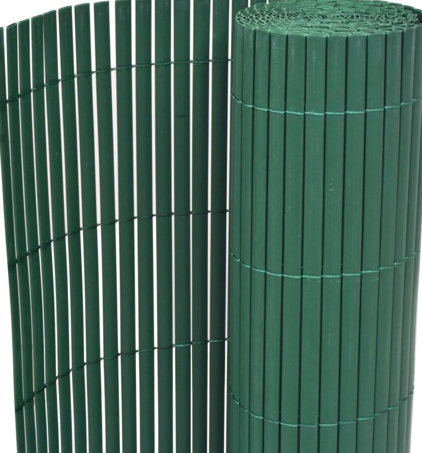 Kaksipuolinen puutarha-aita PVC 150x500cm vihreä
