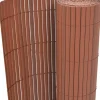 Kaksipuolinen puutarha-aita PVC 90x300cm ruskea