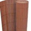 Kaksipuolinen puutarha-aita PVC 90x500cm ruskea